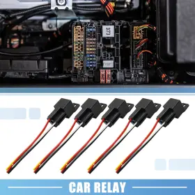639664429096 X-AUTOHAUX Spst Car Relay Pin Wires Harness Plug