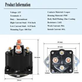194852800434 YIXIN Solenoid Relay Mercury Marine Outboard #2