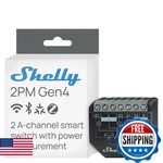 Shelly 2pm Gen4 Wi-fi, Zigbee & Matter 2-channel Smart Relay Switch With Power. Fixed Price $69.72.