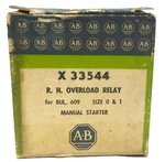 Allen-bradley X-33544 Size And 1 Type A Right Hand Overload Protection Relay. Fixed Price $19.99.