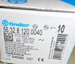 Box Of 9 Finder Relay 56.32.8.120.0040 Dpdt Relay, 120vac. Fixed Price $80.00.