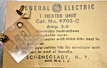 Ge 9703-g, 3 Amp, Overload Heater Unit Element. Fixed Price $7.99.