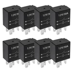 Kvaey 4 Pcs 30a Starter Relay, 5 Pin 12 V Multi-purpose Relays, Waterproof He.... Fixed Price $21.03.