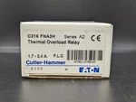 Cutler Hammer C316fna3h Thermal Overload Relay 1.7-2.4a New In Box Usa Obsolete. Fixed Price $95.00.