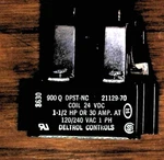 Deltrol Controls 900 Q Dpst-nc 21129-70 Relay 1 1/2 Hp 30a 120/240 24vdc Coil. Fixed Price $29.50.