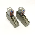 Lot Of 2 Omron My2in-d2 Plug-in Relay Dpdt 24vdc Coil, 250vac 10a W/socket Base. Fixed Price $50.00.