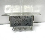 2k-4007 Hi-g Inc. Relay 700 Ohms/ 2 Amps/ 26.5 Vdc New Old Stock. Fixed Price $29.00.