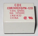 Cde 12v Coil 10 Amp Relay Rated At 125 Vac - Compact 12 V Pc Mount Cdr741. Fixed Price $7.95.