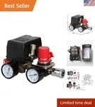 12v American Pattern Air Compressor Pressure Switch With Regulator Gauges Set. Fixed Price $67.98.
