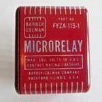 Barber Colman Fyza-115-1 Micro Relay , 8-pin, 50vdc B47. Fixed Price $11.00.