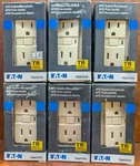 6 Pack - Eaton Afci Arc Fault Outlet Receptacle 15a 125v Light Almond Trafci15. Fixed Price $55.99.