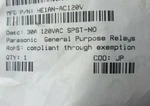Panasonic He1an-ac120v 30a 120vac Spst-no Relay (in31s2). Fixed Price $23.21.