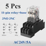 Ac24v Coil 3pdt 11pin Red Led General Purpose Power Relay 5pcs W Socket. Fixed Price $30.09.