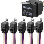 Nilight 5 Pack Waterproof Relay And Harness 40/30 Amp Heavy Duty 12 Awg Tinned C. Fixed Price $59.50.