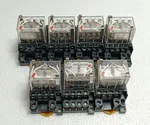 Lot Of 7 Allen Bradley 700-hf34z24-4 Relay + 700-hn139 Socket 24vdc Used. Fixed Price $130.00.