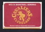 1973-74 Cleveland Cavaliers Pocket Schedule Midwest Bank. Fixed Price $5.44.