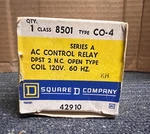 Square D 8501-co-4 Series A Ac Control Relay Dpst 2nc Open Type 120v Coil. Fixed Price $35.00.