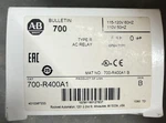 New Allen-bradley Bulletin 700 700-r400a1 Type R 120v Ac Relay N.c 4 N.o. Fixed Price $565.00.