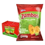 Zambos Plantain Chips Chile Limon 2.47 Oz Pack Of 8. Fixed Price $23.72.