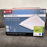 Utilitech Ventilation Fan Led Light Dimmable White Square Model. Fixed Price $75.00.