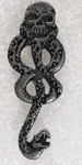 Harry Potter Dark Mark Pinback Button Skull Snake 1997 Warner Bros. Fixed Price $11.96.