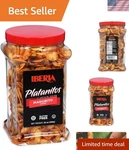 Versatile Iberia Plantain Chips - Sweet Crunchy Snack, 28 Oz Jar Gluten-free. Fixed Price $14.99.