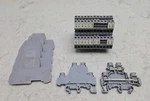 14 Pack Entrelec M4/6.d2 Terminal Blocks Double Deck Gray W/ 5 M4/7d End Cap. Fixed Price $24.99.