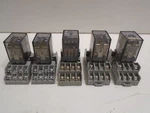 (lot Of 5) Potter & Brumfield Hau-17d11-12 Relay 3a 12vdc W/socket Base. Fixed Price $38.88.