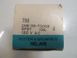 Nos Rare Potter & Brumfield Time Delay Relay Chb-38-70003 120 Vac Made In Usa. Fixed Price $39.99.
