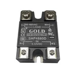 Gold Single-phase Solid-state Relay Sap4880d 40-480v 3-32vdc 80a Dccontrolled Ac. Fixed Price $27.86.