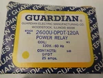 New Guardian Electric 2600u-dpdt-120a Power Relay 2600udpdt120a. Fixed Price $110.00.