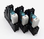3x Finder 40.52.7.024.0000 Relay + 80.063.5026.1 Socket -used-. Fixed Price $34.07.