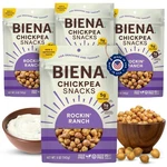 Biena Chickpea Snacks - Crunchy Roasted Chickpeas High Fiber 4 Pack, White. Fixed Price $29.20.