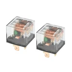 Vekauto 2 Pcs Waterproof Relay Dc 12v 60a, 4 12v, Transparent, Copper Tone. Fixed Price $12.12.