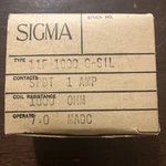 New Oem Sigma Electromagnetic Relay 11f-1000 G-sil Spdt 1 Amp 7.0 Madc 1000 Ohm. Fixed Price $38.00.