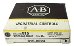 Allen-bradley 815-bov4 600 V Ac 1 P Manual Reset Overload Relay For 00-1 Starter. Fixed Price $30.92.