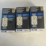 Eaton Slim Tamper Resistant Afci Receptacle 15a 125v Traf15la Lot -3 Lit Almond. Fixed Price $35.00.