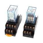 Uxcell 2 Pcs Ac 110/120v 5a Coil 35mm Din Rail 4pdt 14pin Power Relay + Base. Fixed Price $24.99.