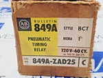 Allen Bradley 849a-zad25 Enclosed Pneumatic Timing Relay Nema 1 120v Ser C. Fixed Price $525.00.