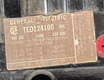 Ted124100 Ge 100 Amp Circuit Breaker. Fixed Price $50.00.