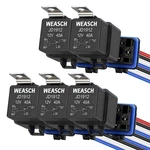 Weasch 5 Pack Waterproof Relay Kit, 12v 40a, 4 Pin Spst, Heavy Duty 14 Awg Ti.... Fixed Price $27.03.
