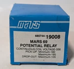 Mars 69 Potential Relay, 685744 19008, Cont. Coil Voltage -336, 180-195 Pick-up. Fixed Price $39.99.