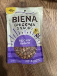 Biena Chickpea Snacks - Crunchy Roasted Chickpeas 5 Ounce Individual Pack. Fixed Price $8.90.