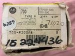 Allen-bradley Control Relay 700-p200a6. Fixed Price $96.68.