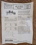 Opcon Inc. Optical Controls Solid State Pulsed Led Plug In Output Devices Manual. Fixed Price $9.99.