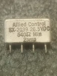 Allied Control Dpdt Relay Sx-2039, 26.5vdc 540ohms, 2a-28vdc New Old Stock. Fixed Price $71.57.
