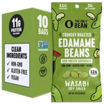 Bean Crunchy Roasted Edamame Snacks, Wasabi Soy Sauce, 0.9 Oz Pack Of 10. Fixed Price $21.73.