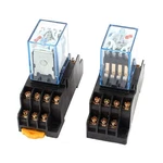 Uxcell 2 Pcs Ac 110/120v 5a Coil 35mm Din Rail 4pdt 14pin Power Relay + Base. Fixed Price $19.69.
