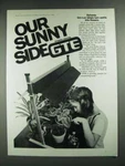 1976 Gte Sylvania Gro-lux Lamps Ad - Our Sunny Side. Fixed Price $19.99.