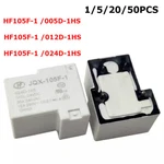 Hongfa Relays Hf105f-1-jqx-105f-1-005 012 024d-1hs 4-pin 30a Power Relay Spst-no. Fixed Price $89.69.